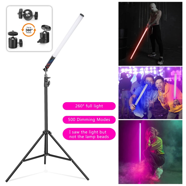 LUXCeO Mood1 85 ซม.RGB บรรยากาศที่มีสีสัน RHYTHM LED Stick มือถือวิดีโอเติมแสง,ไม่มีขาตั้งกล้อง, 85cm