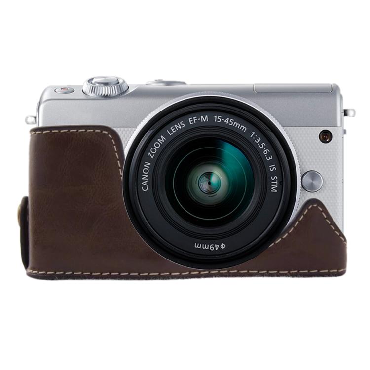 1/4 นิ้วด้ายหนัง PU กล้อง ฐานครึ่งเคสสำหรับ Canon EOS M100, For Canon EOS M100