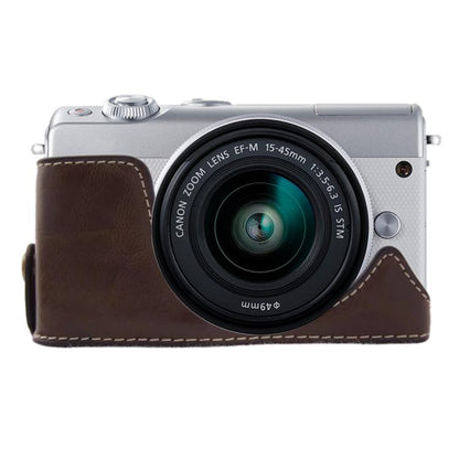 1/4 นิ้วด้ายหนัง PU กล้อง ฐานครึ่งเคสสำหรับ Canon EOS M100, For Canon EOS M100