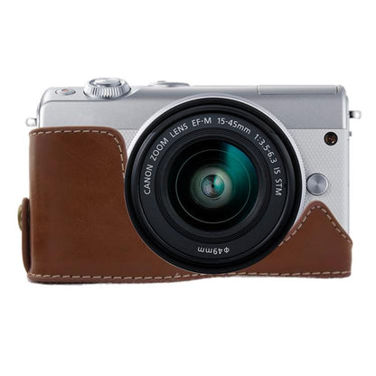1/4 นิ้วด้ายหนัง PU กล้อง ฐานครึ่งเคสสำหรับ Canon EOS M100, For Canon EOS M100