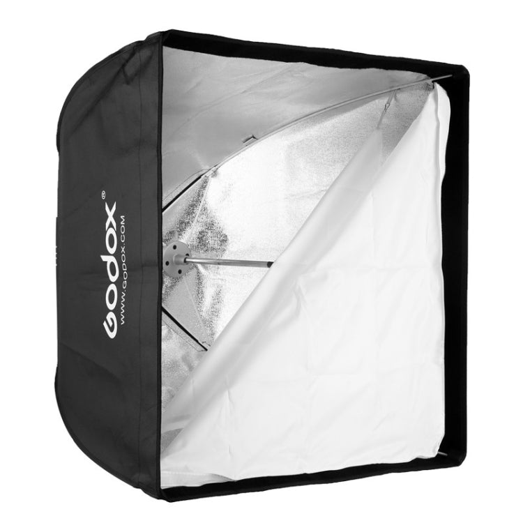 Godox 60 x 60 ซม. สี่เหลี่ยมผืนผ้าซอฟต์บ็อกซ์สตูดิโอถ่ายภาพ Bowens Mount ดิฟฟิวเซอร์สำหรับ Speedlite