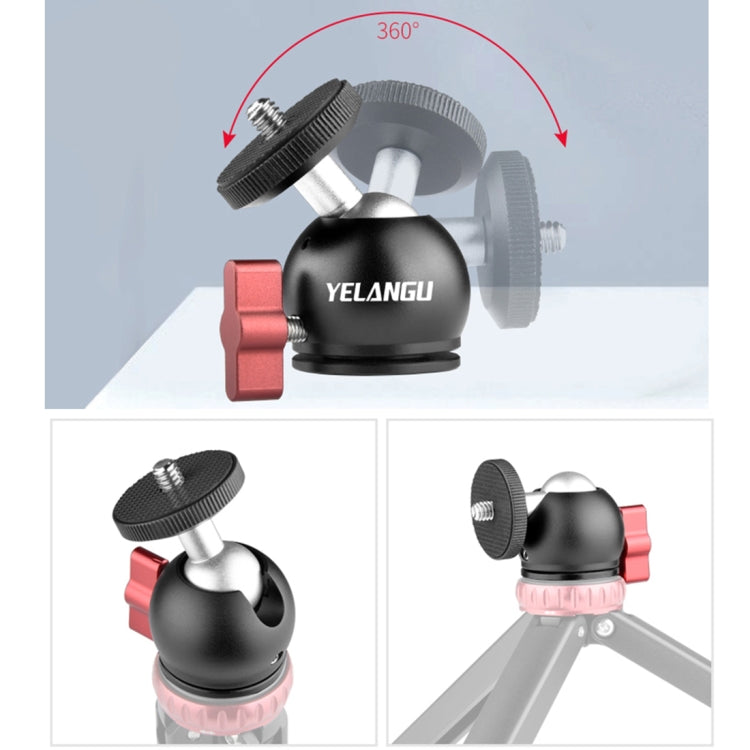 YELANGU L60E รางสไลด์ขนาด 60 ซม. + L4 ดอลลี่วิดีโอ 3 ล้อพร้อมแคลมป์โทรศัพท์และหัวบอล, L60E+L4X+PC03+T1