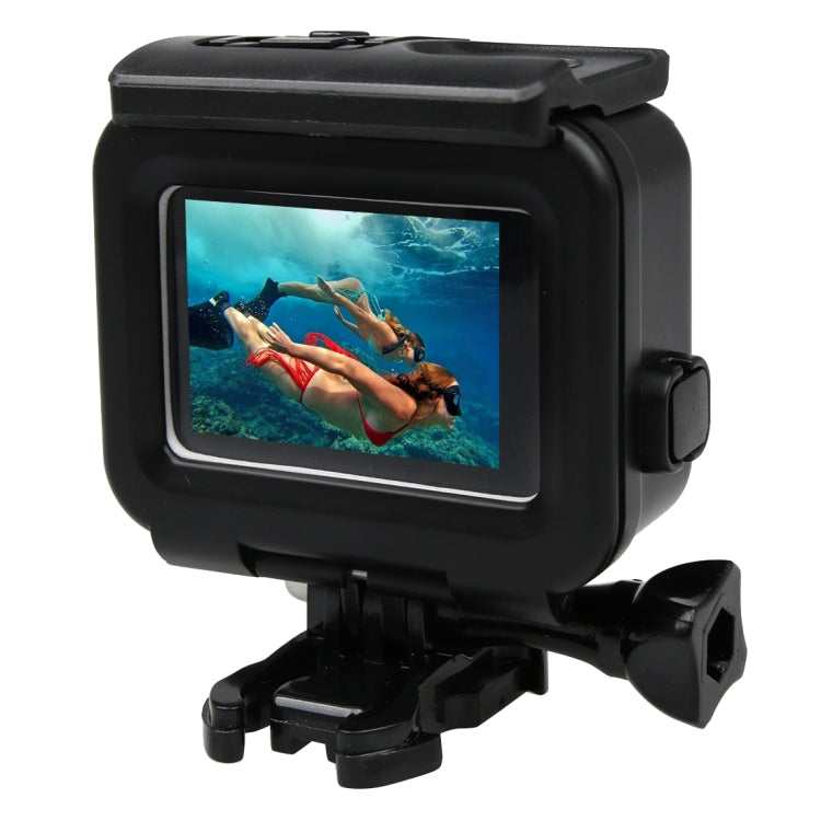 2 in 1 สำหรับ GoPro HERO5 หน้าจอสัมผัสฝาหลัง + กล่องป้องกันที่อยู่อาศัยกันน้ำ 45 ม. (ไม่จำเป็นต้องถอดเลนส์เมื่อติดตั้ง) พร้อมหัวเข็มขัดพื้นฐานและสกรูตะกั่ว, No Need to Disassemble Lens