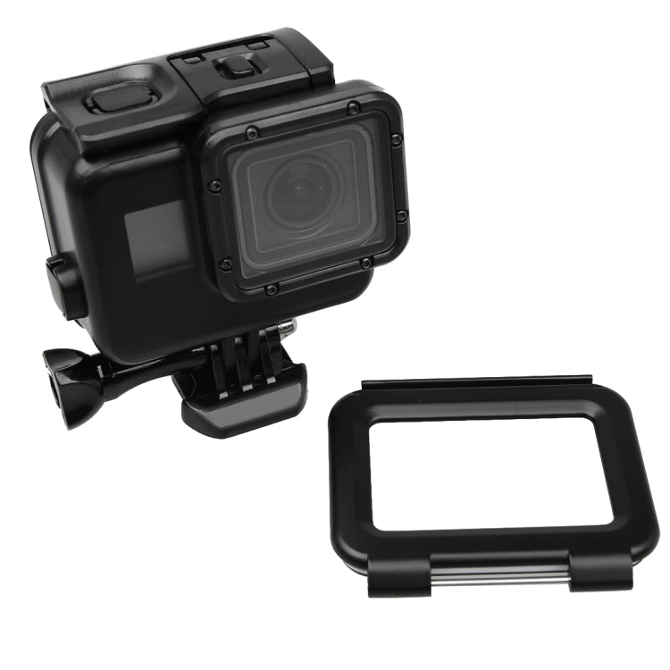 2 in 1 สำหรับ GoPro HERO5 หน้าจอสัมผัสฝาหลัง + กล่องป้องกันที่อยู่อาศัยกันน้ำ 45 ม. (ไม่จำเป็นต้องถอดเลนส์เมื่อติดตั้ง) พร้อมหัวเข็มขัดพื้นฐานและสกรูตะกั่ว, No Need to Disassemble Lens