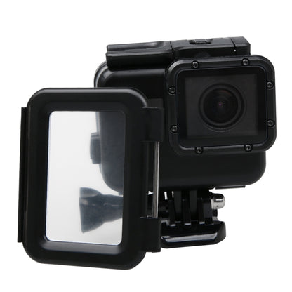2 in 1 สำหรับ GoPro HERO6 / 5 หน้าจอสัมผัสฝาหลัง + กล่องป้องกันที่อยู่อาศัยกันน้ำ 45 ม. (ต้องถอดเลนส์เมื่อติดตั้ง) พร้อมหัวเข็มขัดพื้นฐานและสกรูตะกั่ว, Need to Disassemble Lens