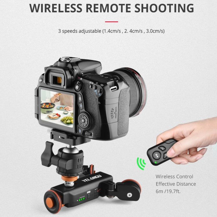 YELANGU L4X Camera Wheel Dolly + PC03 Phone Clamp with Remote, โหลด: 3kg, L4X Dolly+ PC03 Phone Clamp