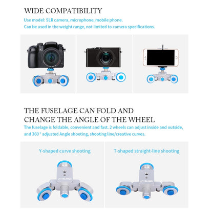 YELANGU L3 Camera Wheels Autodolly Electric Track Slider Car, โหลด: 6กก, Autodolly L3