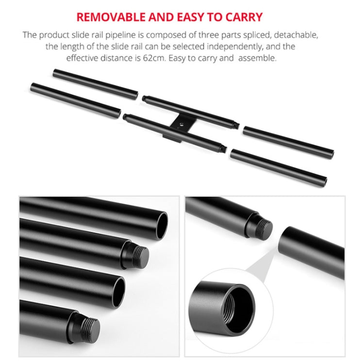YELANGU L50E 60 ซม. Splicing กล้อง Slider Dolly Rail + L5i Dolly รถ