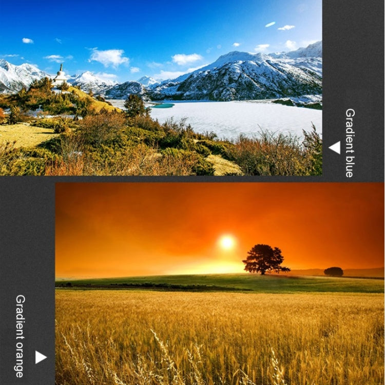 JSR ฟิลเตอร์เลนส์ไล่ระดับสีสำหรับ Panasonic LUMIX LX10, Gradient Smoke Filter, Gradient Orange Filter, Gradient Grey Filter, Gradient Green Filter, Gradient Purple Filter, Gradient Red Filter, Gradient Yellow Filter, Gradient Blue Filter