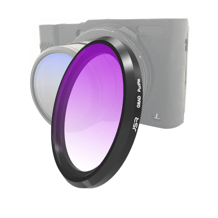 JSR ฟิลเตอร์เลนส์ไล่ระดับสีสำหรับ Panasonic LUMIX LX10, Gradient Smoke Filter, Gradient Orange Filter, Gradient Grey Filter, Gradient Green Filter, Gradient Purple Filter, Gradient Red Filter, Gradient Yellow Filter, Gradient Blue Filter