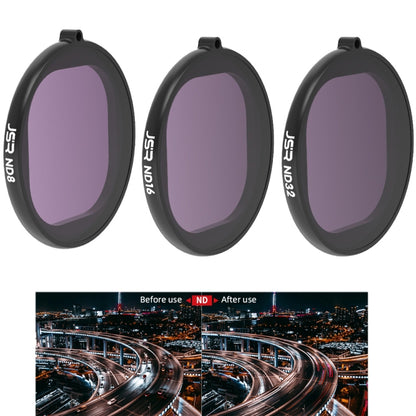 JSR Round Housing 3 in 1 ND8 + ND16 + ND32 ฟิลเตอร์เลนส์สำหรับ GoPro HERO8 Black, 3 in 1 ND Lens