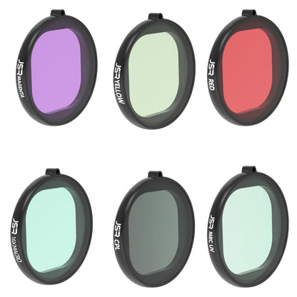 JSR Round Housing Diving 6 in 1 UV + CPL + 16X Macro + แดง + เหลือง + กรองเลนส์สีม่วงสำหรับ GoPro HERO8 Black, 6 in 1 Lens