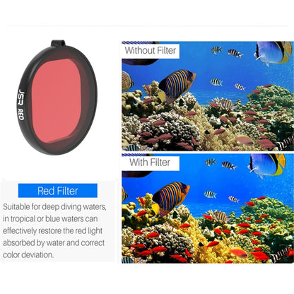 JSR Round Housing Diving 6 in 1 UV + CPL + 16X Macro + แดง + เหลือง + กรองเลนส์สีม่วงสำหรับ GoPro HERO8 Black, 6 in 1 Lens