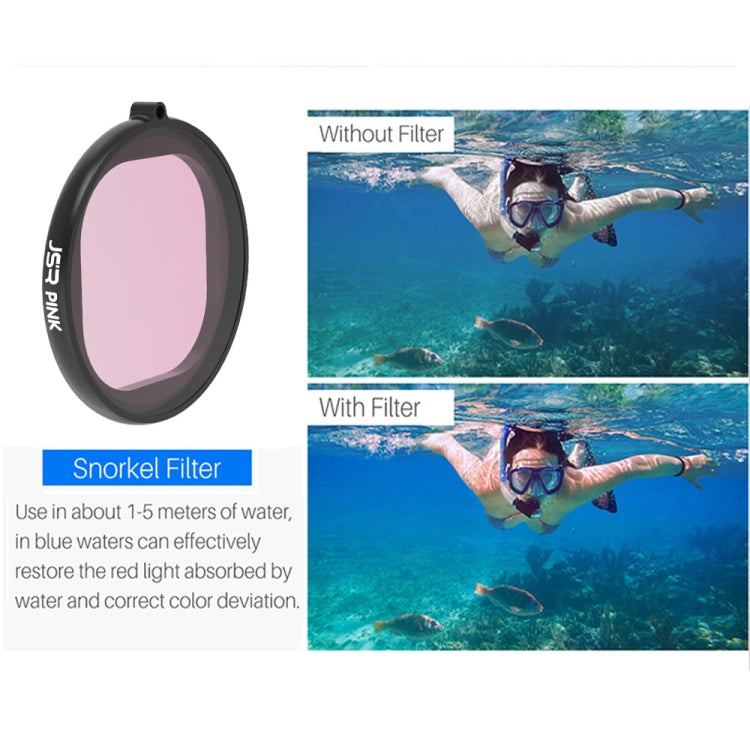JSR Round Housing Diving 6 in 1 UV + CPL + 16X Macro + แดง + เหลือง + กรองเลนส์สีม่วงสำหรับ GoPro HERO8 Black, 6 in 1 Lens