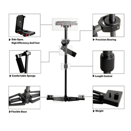 YELANGU YLG0107K 40-67 ซม.อลูมิเนียม + คาร์บอนไฟเบอร์ Professional Steadicam Handheld Stabilizer สำหรับกล้อง DSLR DV