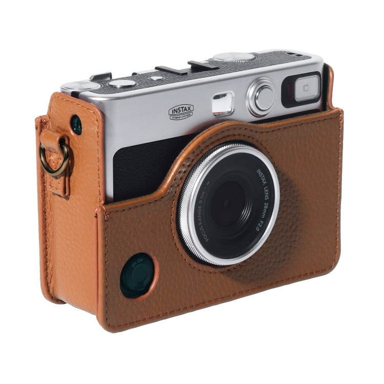 สำหรับ FUJIFILM instax mini Evo Full Body กระเป๋าหนังแท้พร้อมสายคล้อง, For FUJIFILM instax mini Evo