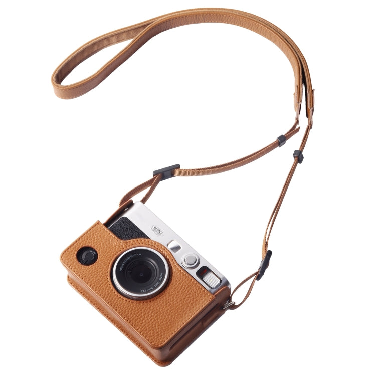 สำหรับ FUJIFILM instax mini Evo Full Body กระเป๋าหนังแท้พร้อมสายคล้อง, For FUJIFILM instax mini Evo