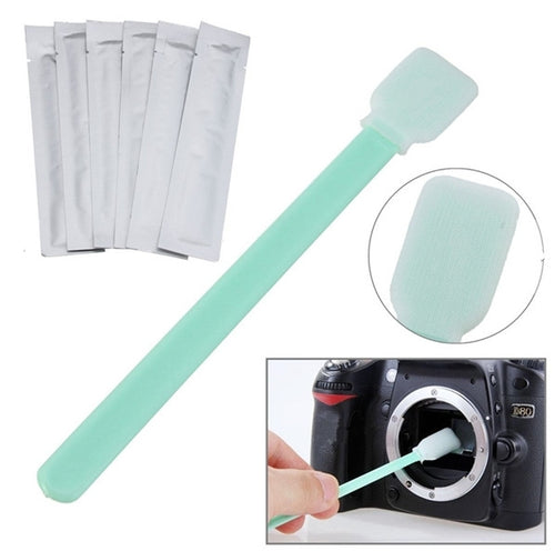 6 ชิ้นทำความสะอาดไม้กวาดทำความสะอาดสำหรับกล้อง CCD, Cleaning Swab Stick