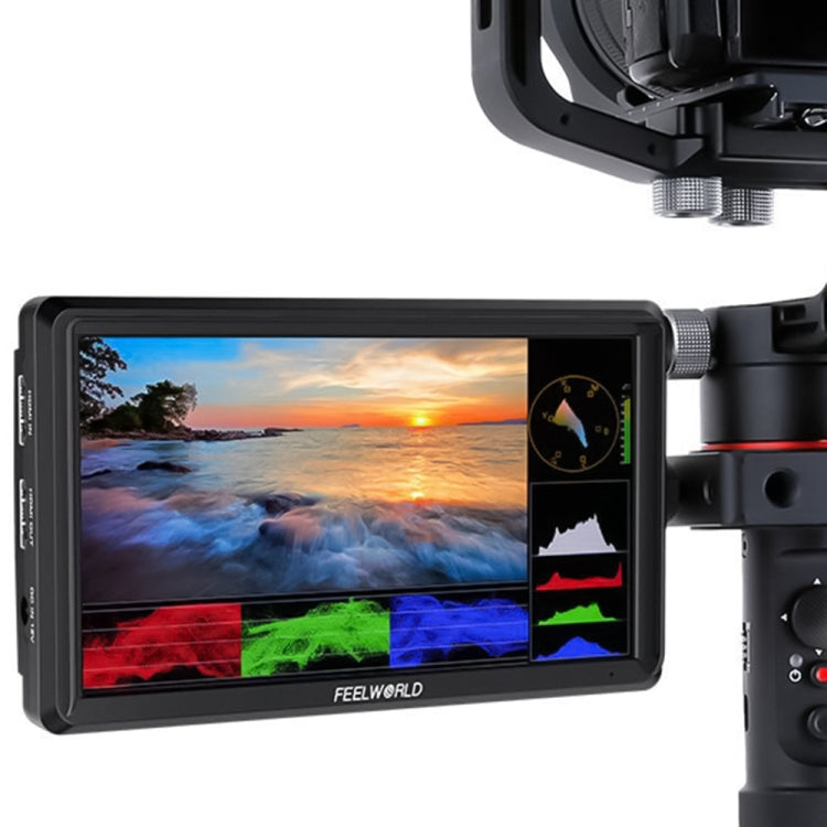 FEELWORLD FW568 V3 6 นิ้ว 3D LUT กล้อง DSLR จอภาพภาคสนาม, IPS Full HD 1920 x 1152, รองรับอินพุต HDMI เอาต์พุตแขนเอียง