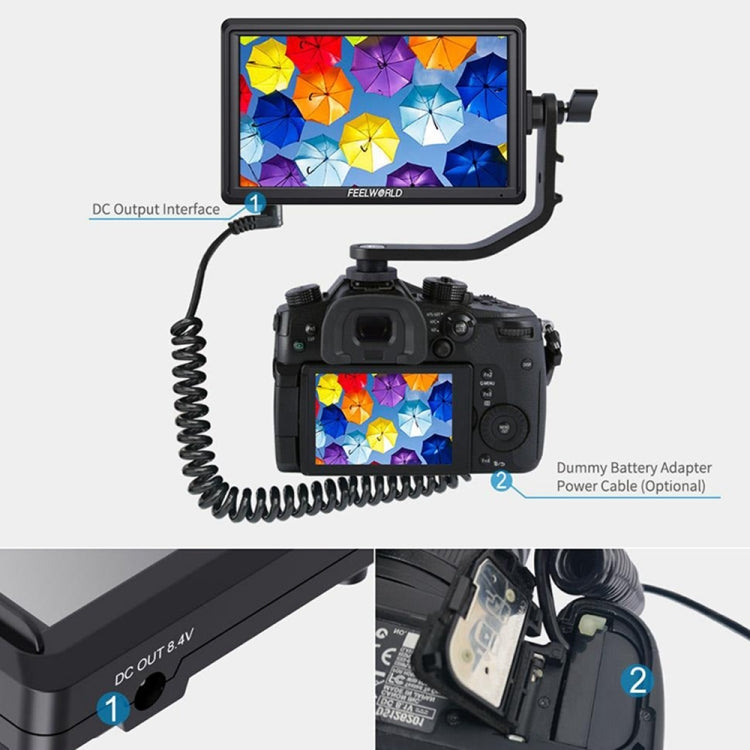 FEELWORLD FW568 V3 6 นิ้ว 3D LUT กล้อง DSLR จอภาพภาคสนาม, IPS Full HD 1920 x 1152, รองรับอินพุต HDMI เอาต์พุตแขนเอียง
