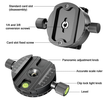 BEXIN QJ-08 Panoramic Rotary Quick Release Clamp Base ขาตั้งกล้อง, QJ-08