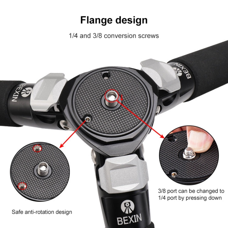 BEXIN RC294 ขาตั้งกล้องคาร์บอนไฟเบอร์แบบพับได้แบบพกพาพร้อม K44 Panoramic BallHead, RC294+K44