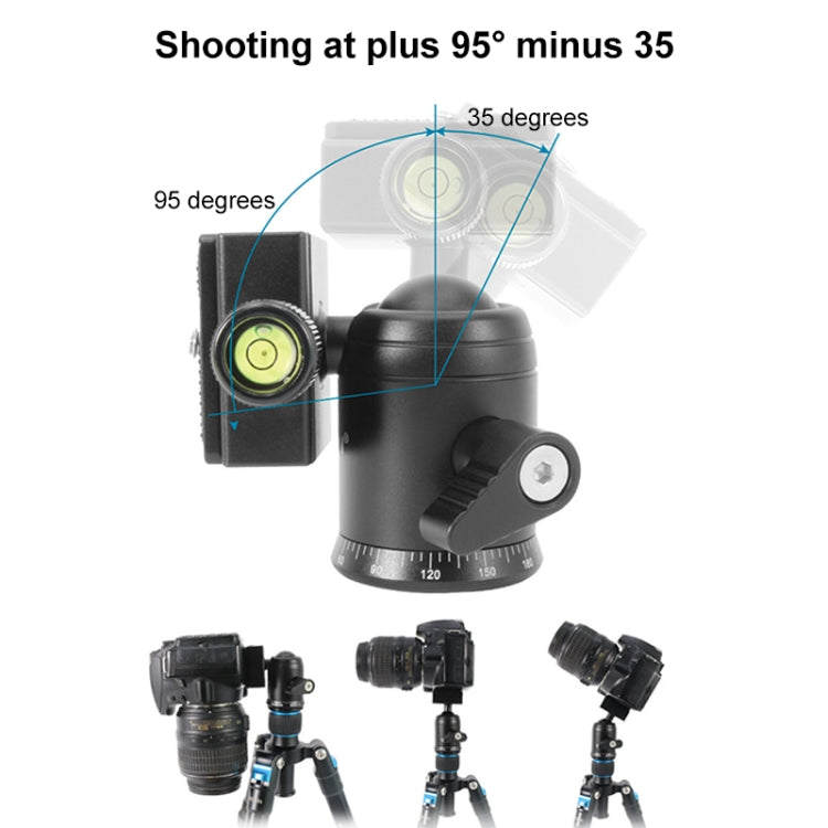 BEIXIN QB-30 หัวบอลโลหะพาโนรามาหมุนได้ 360 องศาพร้อมแผ่นปลดเร็ว, QB-30