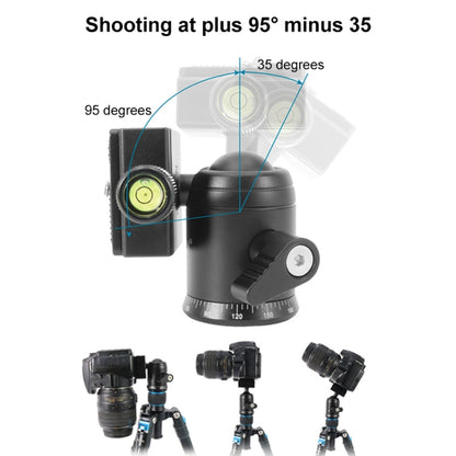 BEIXIN QB-30 หัวบอลโลหะพาโนรามาหมุนได้ 360 องศาพร้อมแผ่นปลดเร็ว, QB-30