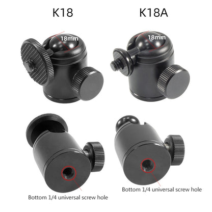 BEXIN K18A หัวบอลโลหะแบบพาโนรามาหมุนได้ 360 องศาขนาดเล็ก, K18A