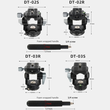BEXIN DT-02R/S 2D 720 องศา Panorama Heavy Duty ขาตั้งกล้อง Action Fluid Drag Head พร้อม Quick Release Plate, DT-02R/S