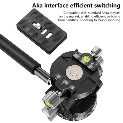 BEXIN DT-02R/S 2D 720 องศา Panorama Heavy Duty ขาตั้งกล้อง Action Fluid Drag Head พร้อม Quick Release Plate, DT-02R/S