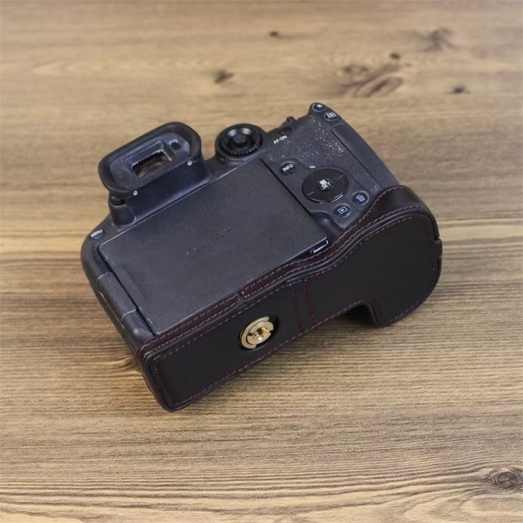 สำหรับ Canon EOS R7 1/4 นิ้วหนัง PU กล้อง ฐานครึ่งเคส, For Canon EOS R7