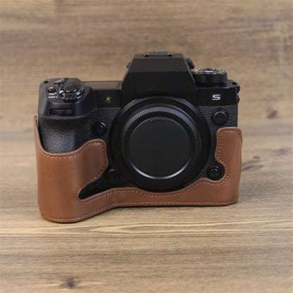 สำหรับ Fujifilm XH2S 1/4 นิ้วกล้องหนัง PU ฐานครึ่งกรณี, For Fujifilm XH2S