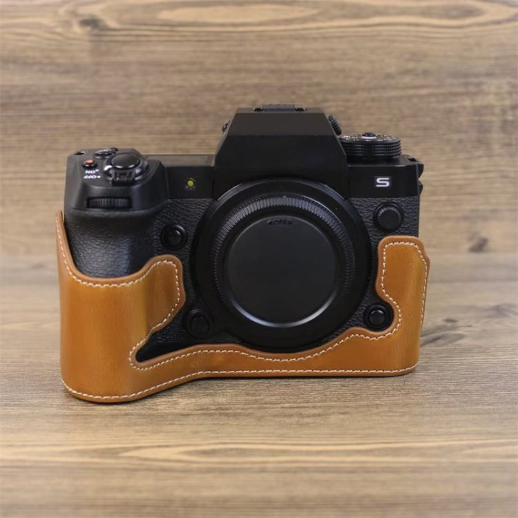 สำหรับ Fujifilm XH2S 1/4 นิ้วกล้องหนัง PU ฐานครึ่งกรณี, For Fujifilm XH2S