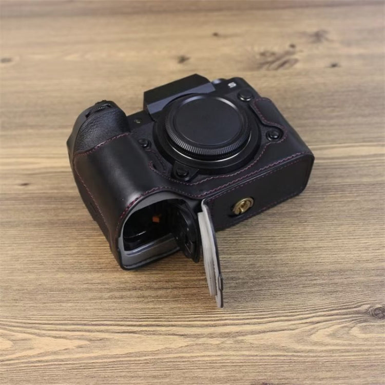 สำหรับ Fujifilm XH2S 1/4 นิ้วกล้องหนัง PU ฐานครึ่งกรณี, For Fujifilm XH2S