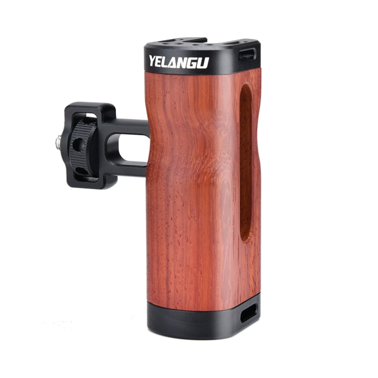 YELANGU LW-B01-2 ด้ามจับไม้ด้านข้างพร้อมรองเท้าเย็นสำหรับ LW-B01 กล้อง CAGE, LW-B01-2