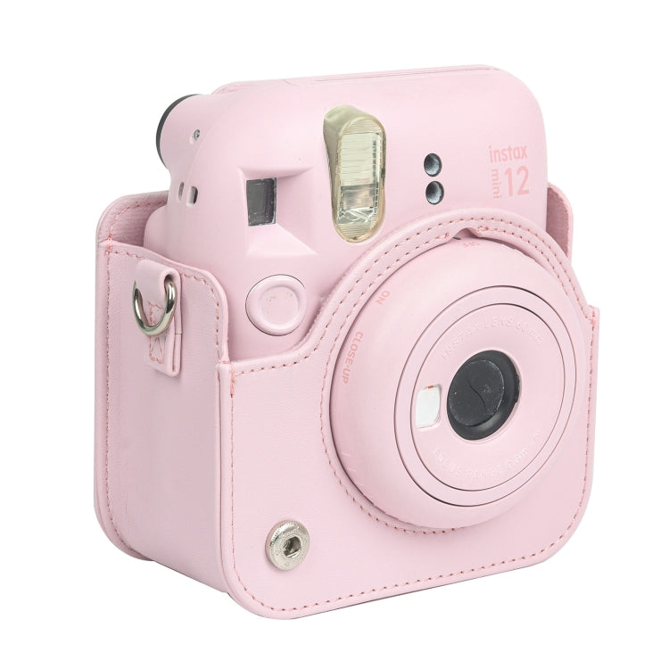 สำหรับ FUJIFILM instax mini 12 Full Body เคสหนังกระเป๋ากล้องพร้อมสายคล้อง