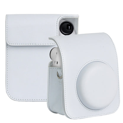 สำหรับ FUJIFILM instax mini 12 Full Body เคสหนังกระเป๋ากล้องพร้อมสายคล้อง