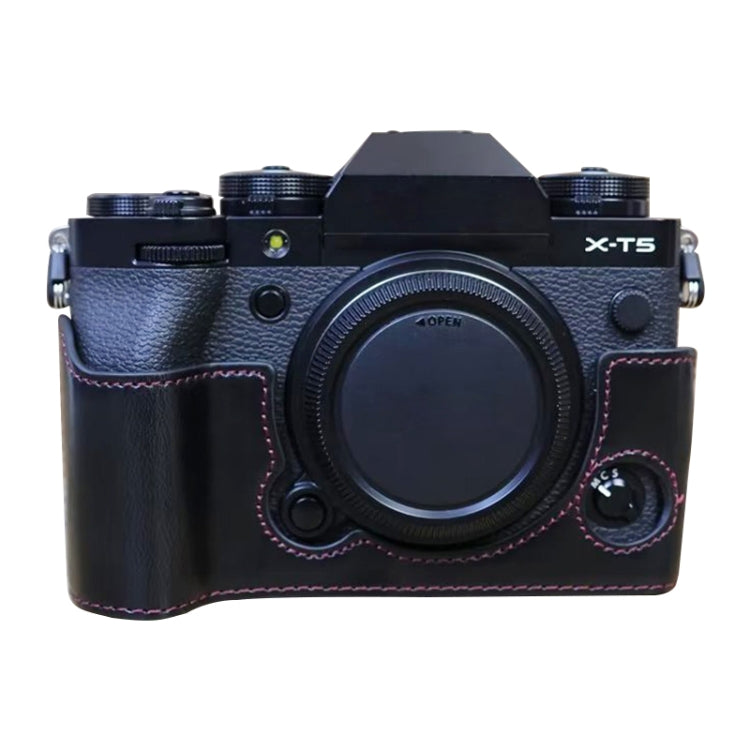 สำหรับ FUJIFILM X-T5 ด้ายหนัง PU ขนาด 1/4 นิ้ว กล้อง ฐานครึ่งเคส, For FUJIFILM X-T5