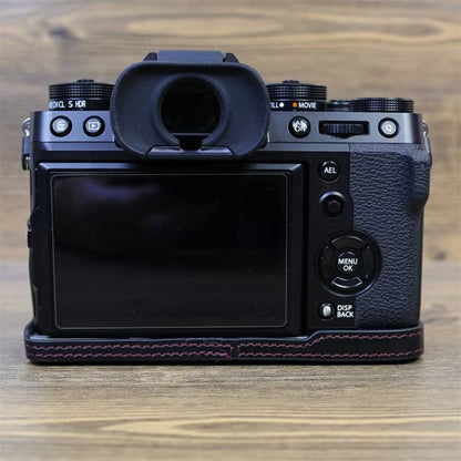 สำหรับ FUJIFILM X-T5 ด้ายหนัง PU ขนาด 1/4 นิ้ว กล้อง ฐานครึ่งเคส, For FUJIFILM X-T5