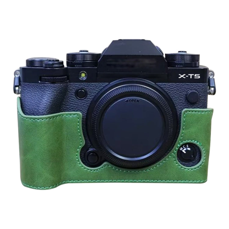 สำหรับ FUJIFILM X-T5 ด้ายหนัง PU ขนาด 1/4 นิ้ว กล้อง ฐานครึ่งเคส, For FUJIFILM X-T5