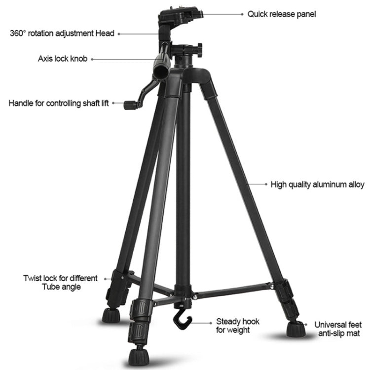 3366 คุณภาพ 1.7 ม. โทรศัพท์แบบพกพา Live Selfie ขาตั้งกล้อง DV SLR กล้อง Stand, 3366 Quality 1.7m