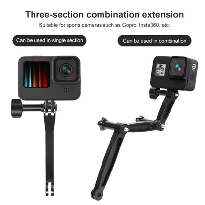 Joint อลูมิเนียมส่วนต่อขยายแขน Grip Extenter สำหรับ GoPro Hero11 สีดำ / HERO10 สีดำ / HERO9 สีดำ /HERO8 / HERO7 / 6/5/5 เซสชัน / 4 เซสชัน / 4/3+ / 3/2/1, Insta360 ONE R, DJI Osmo Action และกล้องแอคชั่นอื่นๆ ความยาว: 8.8 ซม, 8.8cm