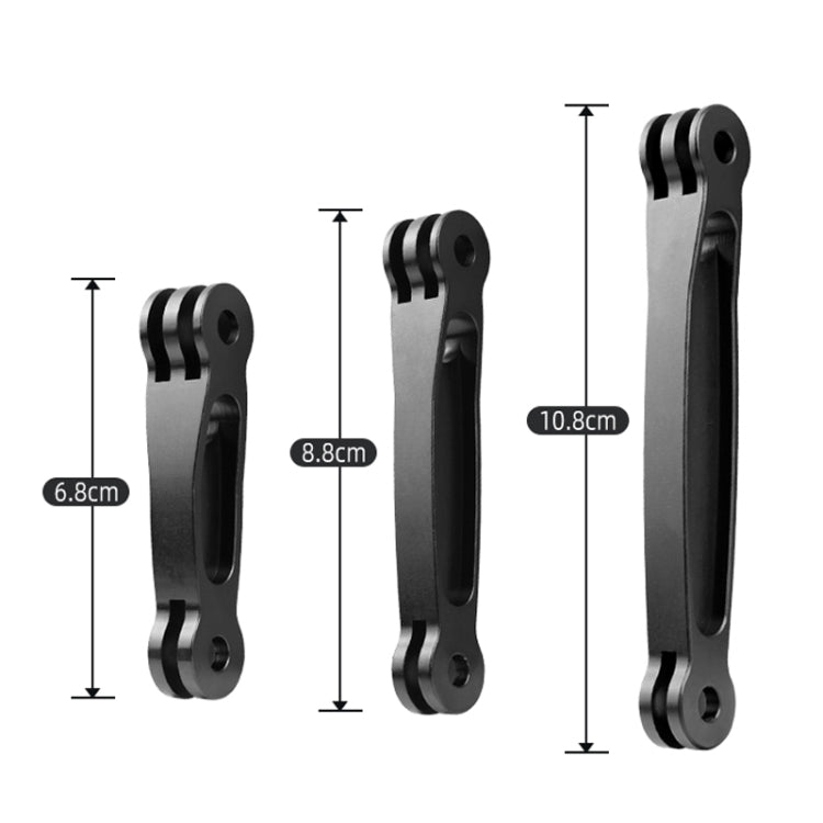 Joint อลูมิเนียมส่วนต่อขยายแขน Grip Extenter สำหรับ GoPro Hero11 สีดำ / HERO10 สีดำ / HERO9 สีดำ /HERO8 / HERO7 / 6/5/5 เซสชัน / 4 เซสชัน / 4/3+ / 3/2/1, Insta360 ONE R, DJI Osmo Action และกล้องแอคชั่นอื่นๆ ความยาว: 6.8 ซม, 6.8cm