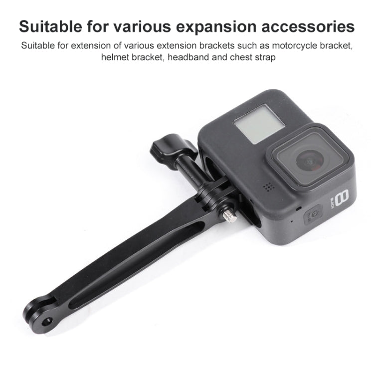 Joint อลูมิเนียมส่วนต่อขยายแขน Grip Extenter สำหรับ GoPro Hero11 สีดำ / HERO10 สีดำ / HERO9 สีดำ /HERO8 / HERO7 / 6/5/5 เซสชัน / 4 เซสชัน / 4/3+ / 3/2/1, Insta360 ONE R, DJI Osmo Action และกล้องแอคชั่นอื่นๆ ความยาว: 6.8 ซม, 6.8cm