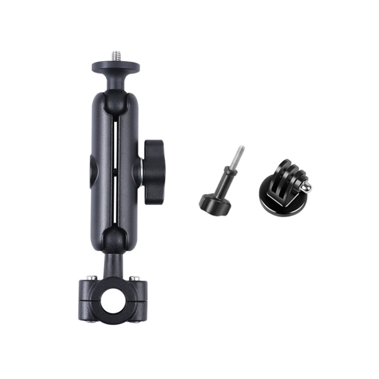 21 มม.Ballhead รถที่นั่งด้านหน้าHandlebar FIXED Mount Holderพร้อมอะแดปเตอร์ขาตั้งกล้องและสกรูสำหรับGoPro Hero11 สีดำ / HERO10 สีดำ /9 สีดำ /8 สีดำ /7 /6 /5 /5 เซสชัน /4 เซสชัน /4 /3+ /3 /2 /1, DJI Osmo Action และกล้องแอคชั่นอื่นๆ, 21mm 16.3cm