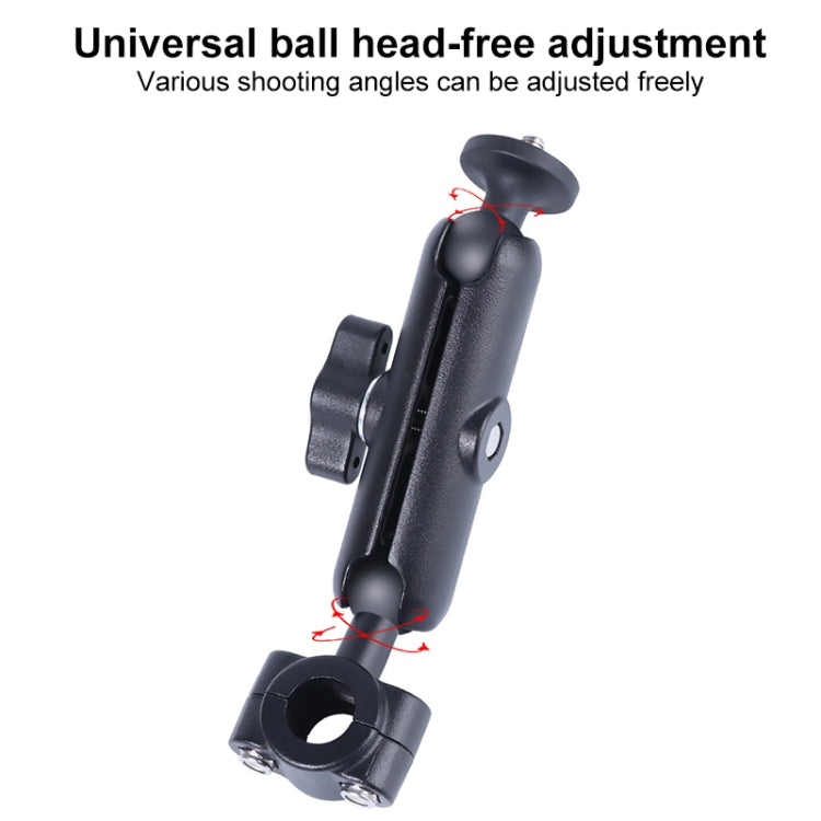 21 มม.Ballhead รถที่นั่งด้านหน้าHandlebar FIXED Mount Holderพร้อมอะแดปเตอร์ขาตั้งกล้องและสกรูสำหรับGoPro Hero11 สีดำ / HERO10 สีดำ /9 สีดำ /8 สีดำ /7 /6 /5 /5 เซสชัน /4 เซสชัน /4 /3+ /3 /2 /1, DJI Osmo Action และกล้องแอคชั่นอื่นๆ, 21mm 16.3cm