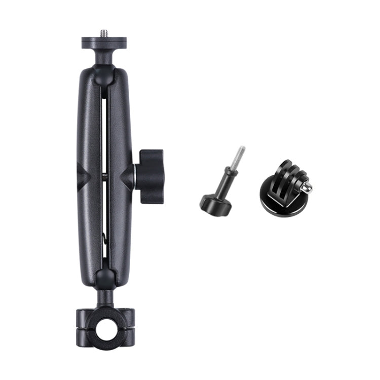25 มม.Ballhead รถที่นั่งด้านหน้าHandlebar FIXED Mount Holderพร้อมอะแดปเตอร์ขาตั้งกล้องและสกรูสำหรับGoPro Hero11 สีดำ / HERO10 สีดำ /9 สีดำ /8 สีดำ /7 /6 /5 /5 เซสชัน /4 เซสชัน /4 /3+ /3 /2 /1, DJI Osmo Action และกล้องแอคชั่นอื่นๆ, 25mm 22cm