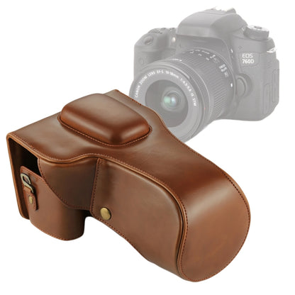 กระเป๋ากล้องหนัง PU ตัวเต็มสำหรับ Canon EOS 760D / 750D (เลนส์ 18-135 มม.), For EOS 760D