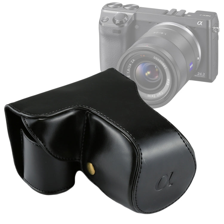 กระเป๋าใส่กล้องหนัง PU แบบเต็มตัวพร้อมสายคล้องสำหรับ Sony NEX 7 / F3 (เลนส์ 18-55 มม.), For Sony NEX 7 / F3, For Sony NEX 7